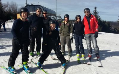 Op de latten in Winterberg met het bedrijf en de familie